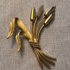 Vintage Swarovski Cattail Pin